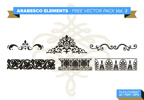 Arabesco Elements Free Vector Pack Vol. 3 - Download Free Vector Art ...