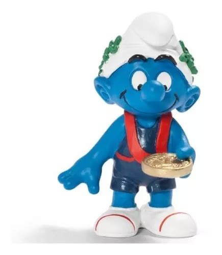 Miniatura Alemã Schleich Smurf Medalha De Ouro Cod 20745