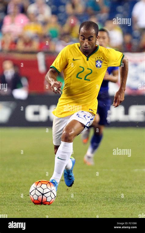 September 8 2015 Foxborough MA USA Brazil Forward Lucas 22 In