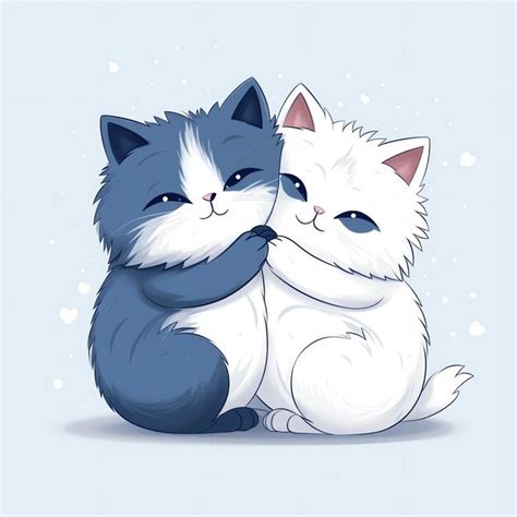 Premium AI Image | a cat hugging each other