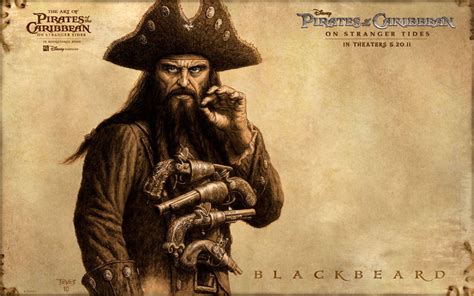 Artwork K Ian Mcshane Pirates Of The Caribbean Blackbeard Pirates