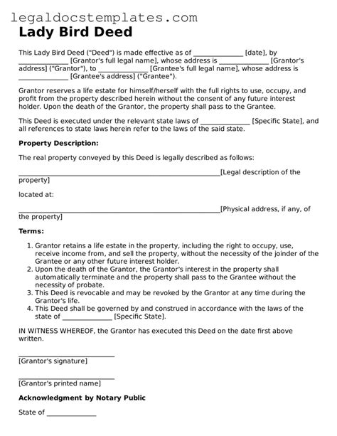 Free Lady Bird Deed Forms ≡ Simple Pdf Template