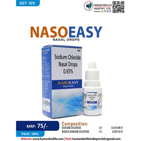 Nasoeasy Nasal Drops Human Biolife India Pvt Ltd