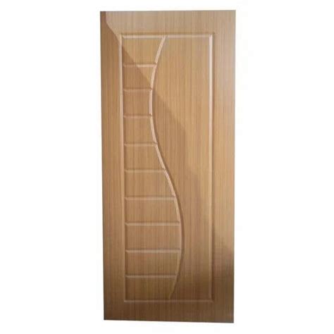 Polished Interior Brown Pine Wood Door For Home And Hotel Wooden At