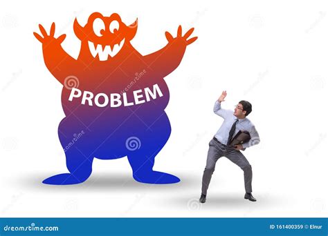 businessman afraid  big problem stock image image  frustration