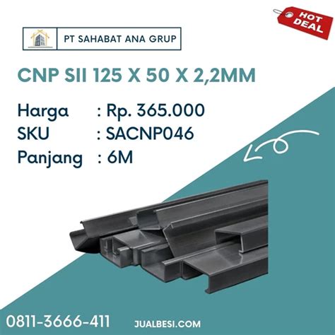 Jual Besi Kanal CNP SII 125 X 50 X 2 2MM Surabaya Sahabat Ana Grup