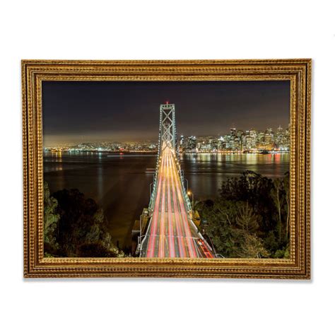 Ebern Designs Golden Gate Bridge Speed Of Light Einzelne Bilderrahmen