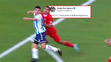 Los Fuertes Tuits Del Kun Agüero Por El Penal Para Racing Y Un Error Al