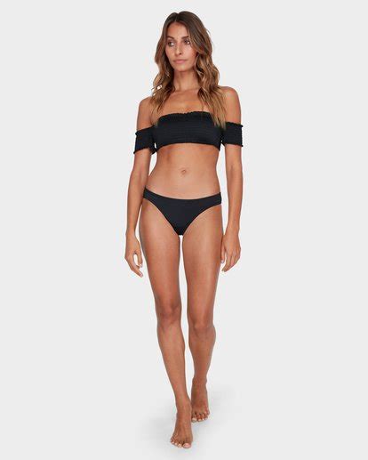 Sol Searcher Smocked Off The Shoulder Bikini Top Billabong