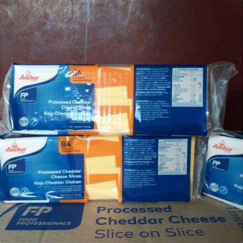 Jual Anchor Orange Cheddar Slice Keju Slice Anchor 1KG 84 Slices