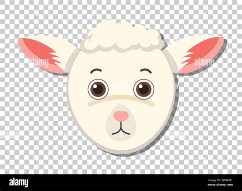 Cute sheep head in flat cartoon style illustration Stock Vector Image & Art - Alamy