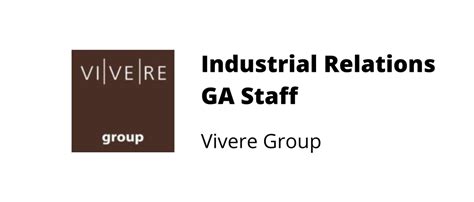 Industrial Relations Ga Staff Vivere Group Svb Academy