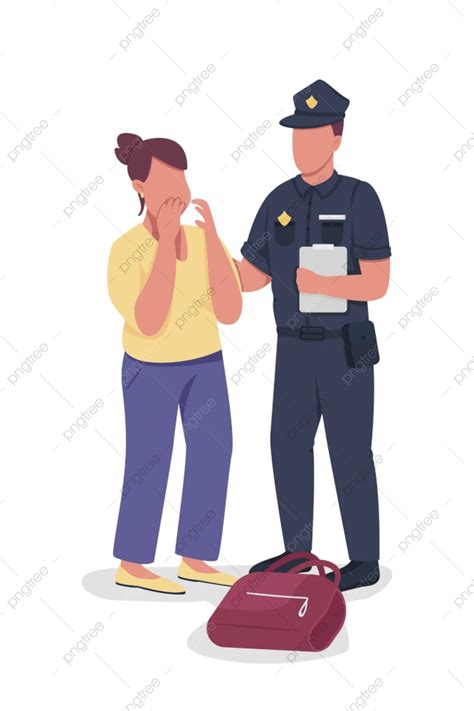 Victim Vector PNG Images Policeman Takes Statement From Victim Semi