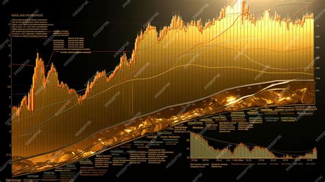 Premium Photo | Gold money chart