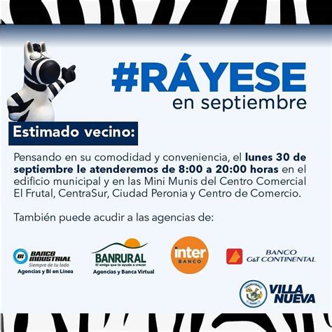 MuniVillaNueva on Twitter Ráyese este lunes 30 de septiembre le