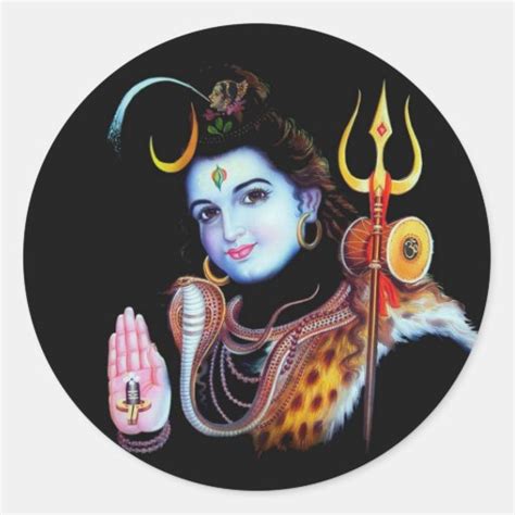 Lord Shiva Classic Round Sticker Zazzle