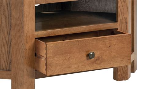 Lavenham Rustic Oak Corner Tv Unit Solid Oak Selected Oak Veneers