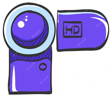 Premium Vector Camcorder Icon In Hand Drawn Color Vector Illustration