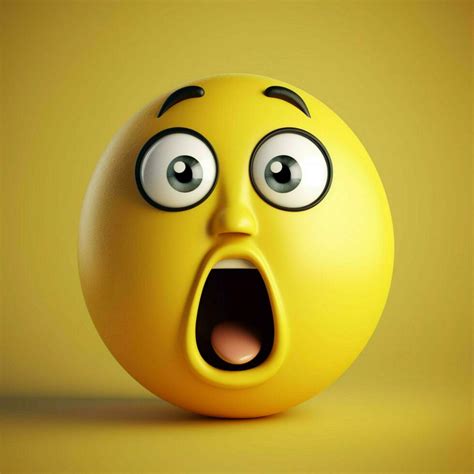 A Emoji With Surprise Face Stock Photo At Vecteezy