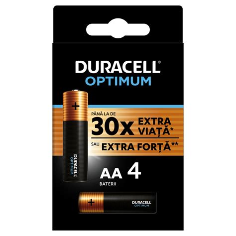 Dedeman Baterie Duracell Optimum Aa 15v Alcalina 4 Buc Dedicat