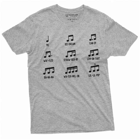 Funny Musical Notes T-shirt Music Band Gifts Guitar Piano Violin Funny ...