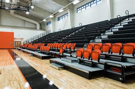 Greenback School with model 4500 telescopic bleachers, Integra chairs ...