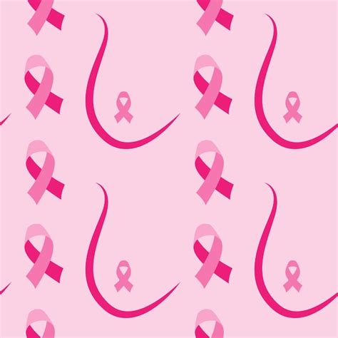 Premium Vector Breast Cancer Awareness Pink Ribbon Seamless Pattern