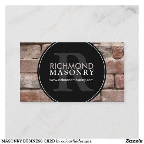 Masonry Business Card Business Cards Customizable