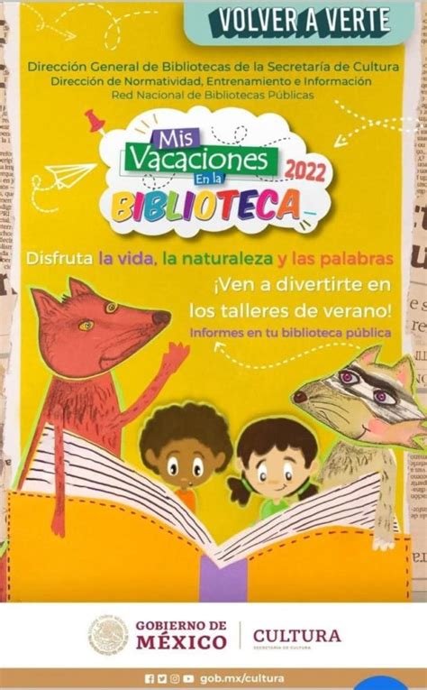 Mis Vacaciones En La Biblioteca 2022” Curso Para Fomentar La Lectura