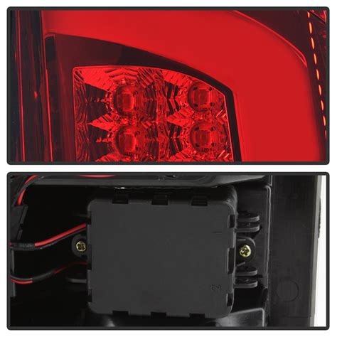 07 08 Dodge Ram 1500 07 09 Ram 2500 3500 Led Tube Tail Lights Red Clear