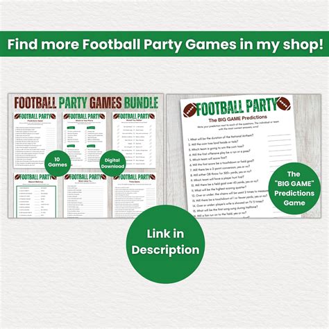 Football Trivia Game, Football Party Game, Trivia Game for Kids and ...