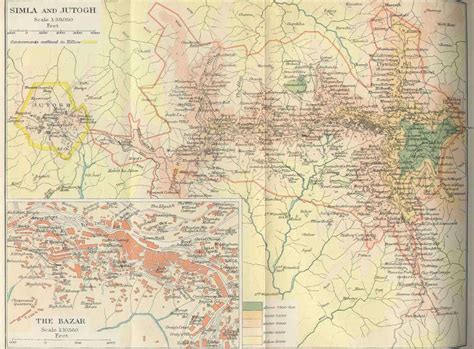 Simla 1924 | India map, Historical maps, Vintage world maps