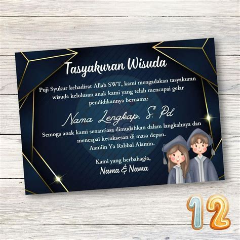 Jual Kartu Ucapan Wisuda Kelulusan Stiker Ucapan Tasyakuran Wisuda