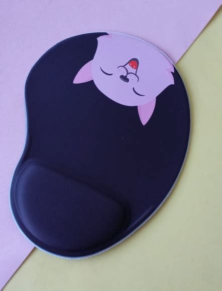 Mouse Pad Ergonômico Gatinho Rosa Elo7 Produtos Especiais