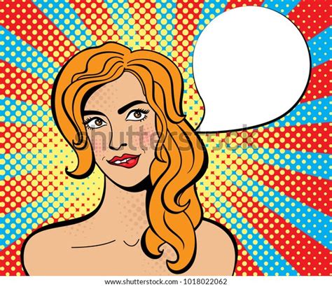 Sexy Pop Art Woman Squinted Eyes Stock Vector Royalty Free 1018022062