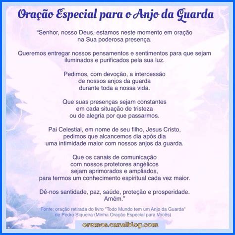 OraÇÃo Especial Para O Anjo Da Guarda Oremos Orações Novenas F4B