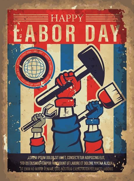 Premium Vector Labor Day Poster