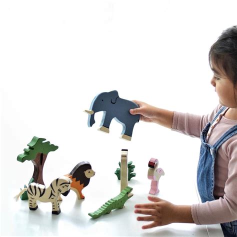 Handmade Wooden Zoo Animals Set – ToysFromTheWoods