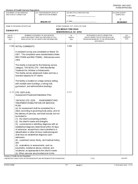 Fillable Online Info Ncdhhs Gov Dhsr Mhlcsprinted Form