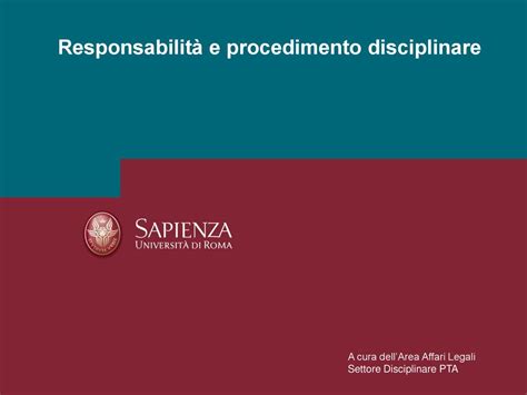 Responsabilità e procedimento disciplinare ppt scaricare