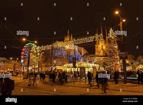 christmas market at the cathedral square in Erfurt - in 2023 the most beautiful christmas market ...