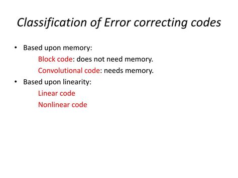 Ppt Error Control Coding Powerpoint Presentation Free Download Id