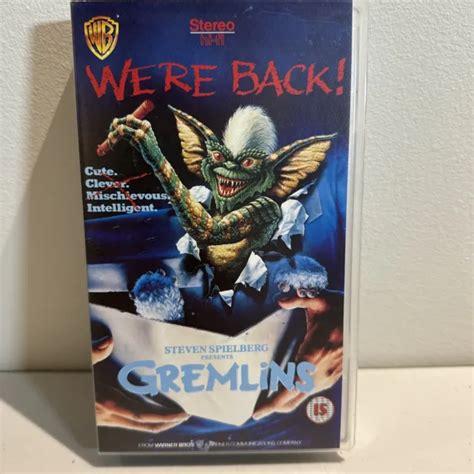 GREMLINS VHS VIDEO Tape Movie Zach Galligan Phoebe Cates Spielberg 1984