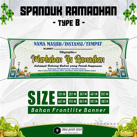 Jual Spanduk Marhaban Ya Ramadhan 2x1 Custom Nama Ideaprintstore