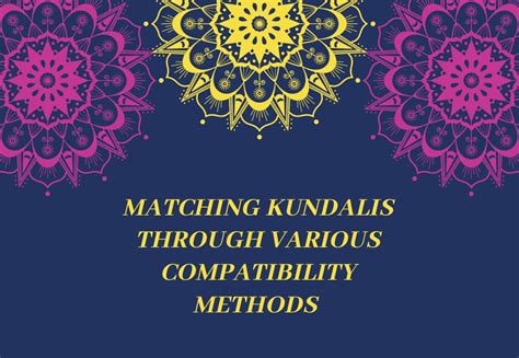 Matching Kundalis Through Various Compatibility Methods Kundli Matching