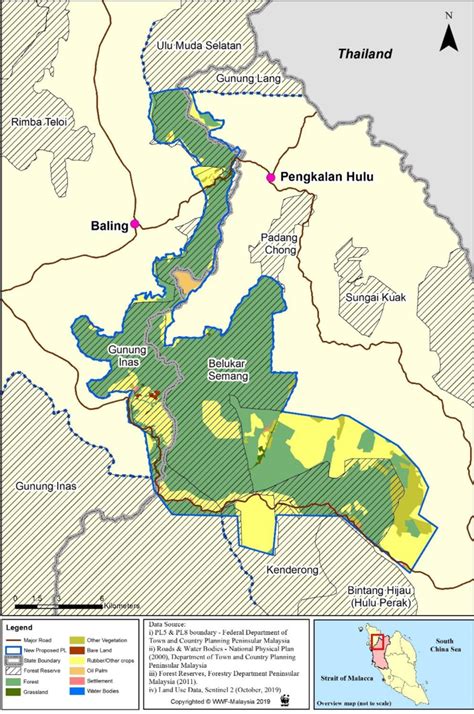 Map showing forest reserves and forested area within the proposed ...