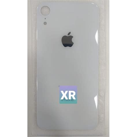 Tampa Traseira Iphone Xr Cor Branco Furo Maior De Vidro Shopee Brasil