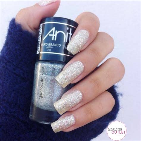 Ouro Branco Esmalte Anita Glitter Prata Shopee Brasil