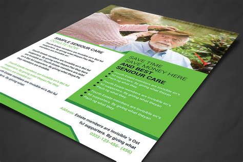 Elderly Care Flyer Template Creative Flyer Templates ~ Creative Market