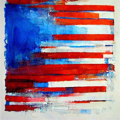 Premium Photo | Painting of a large american flag painted on a white ...